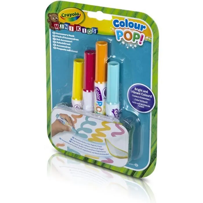 Feutres CRAYOLA Colour Pop - Recharge x4 pour enfants dès 36 mois - Jaune, Rouge, Orange, Bleu-1