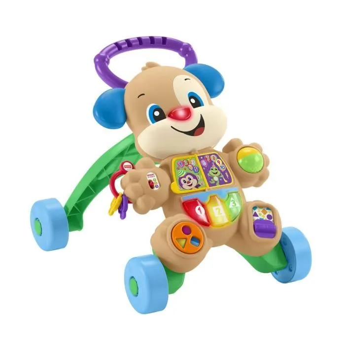 Jouet à pousser - Fisher-Price - Cagnolino Primi Passi - Multicolore - 4 roues - Sonore et lumineux-2