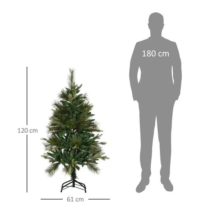 HOMCOM - Sapin de Noël - PVC - 61x61x120cm - Vert-3