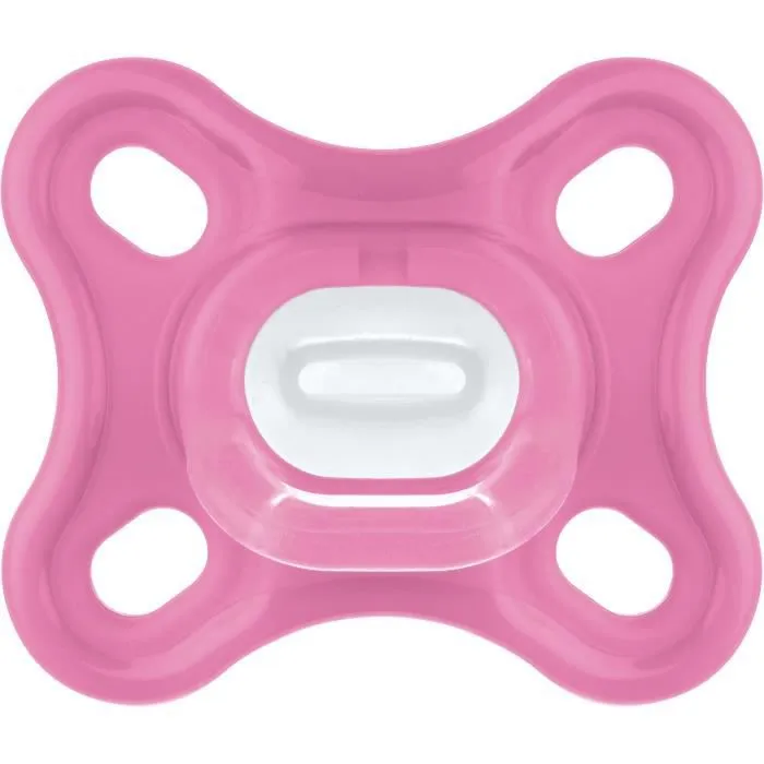 MAM Comfort Sucette Physiologique +0m Rose Lot de 2 + Boîte de Conservation-2