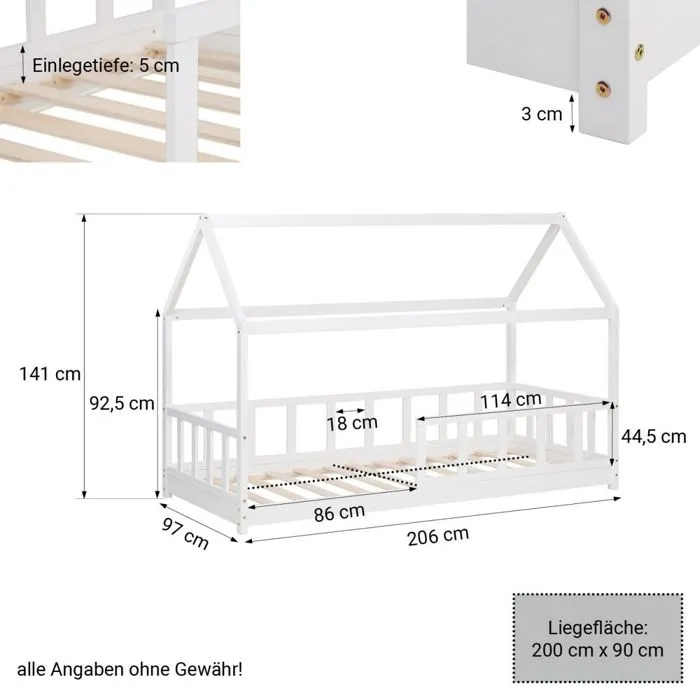 Lit D'Enfant 90x200 cm Lit-2