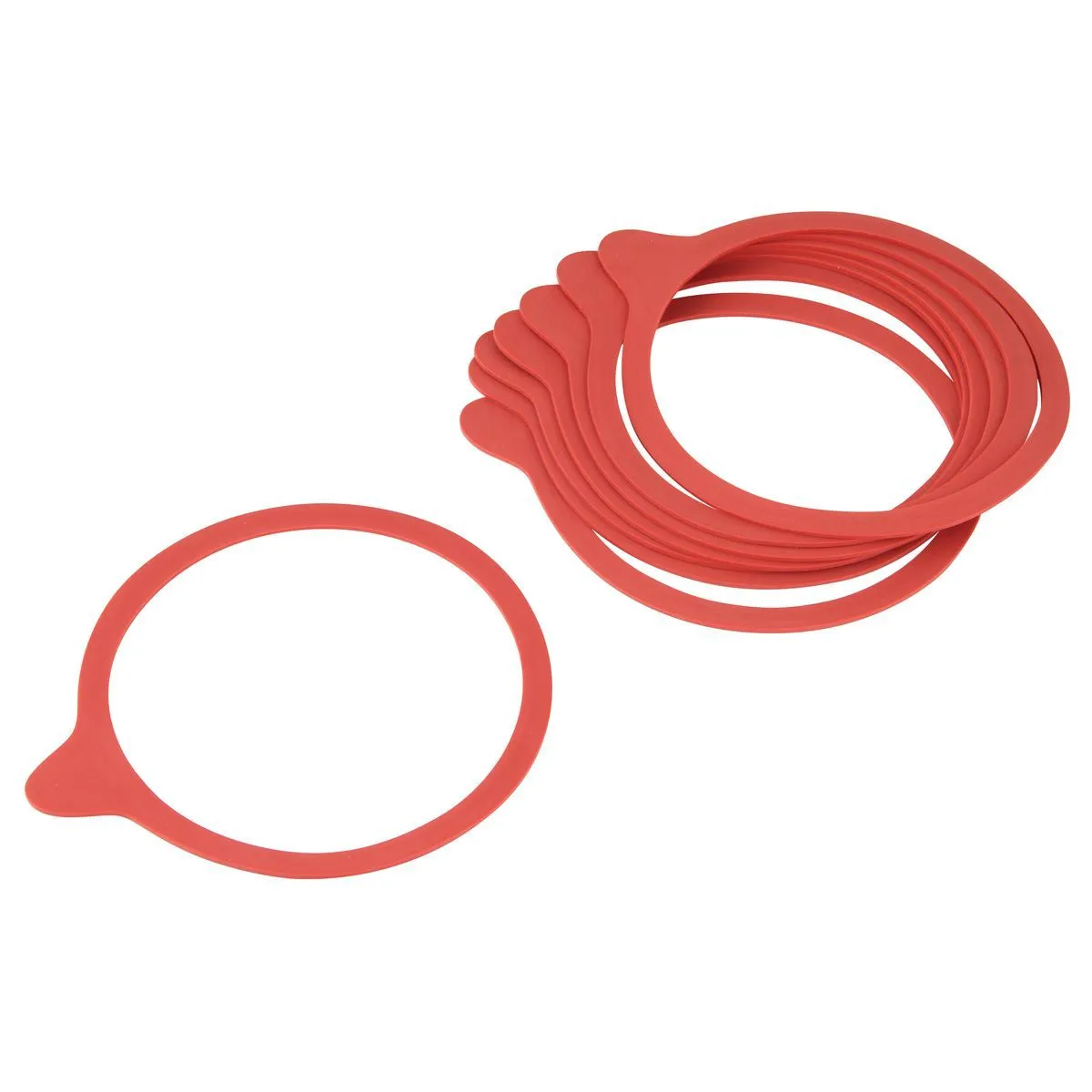 Joints caoutchouc pour bocaux en verre Dr Oetker Confiture - Rouge - Lot de 8-0