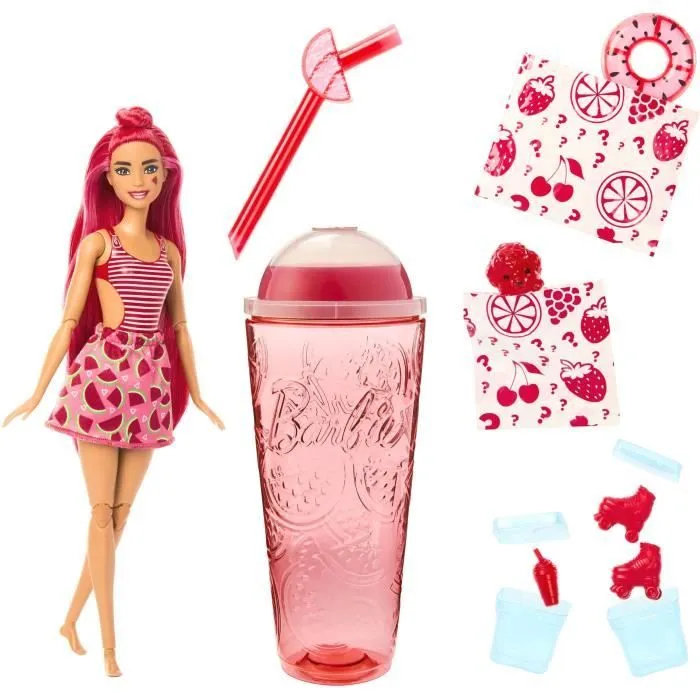 Barbie®-Pop Reveal Série Fruit-Poupée parfum cocktail à la pastèque HNW43-0