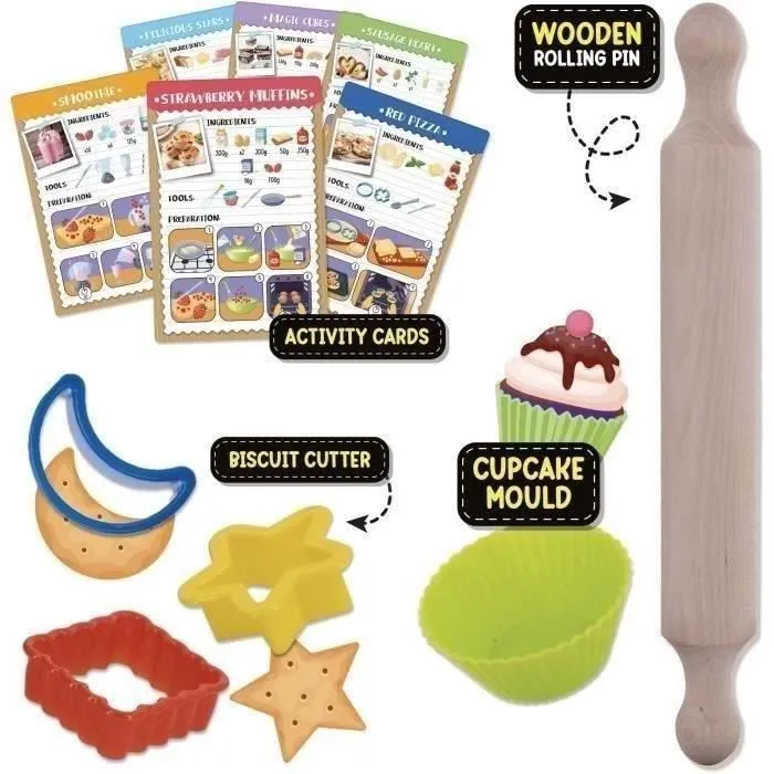 Kit créatif - LISCIANI - Montessori Box - Le goût - Création de biscuits - Moules alimentaires - Atelier pâtissier-1
