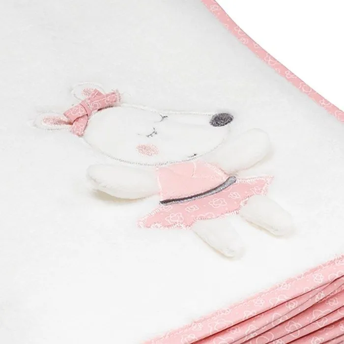 Couverture bébé - SAUTHON - Lilibelle - Blanc - 75x100cm - Polyester-1