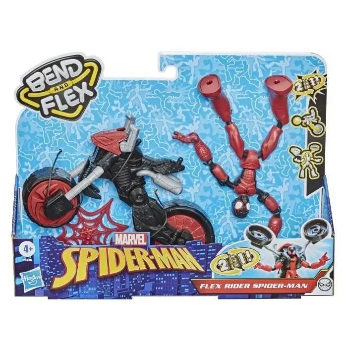 Figurine articulée Spider-Man Bend and Flex avec moto 2 en 1 - MARVEL-5