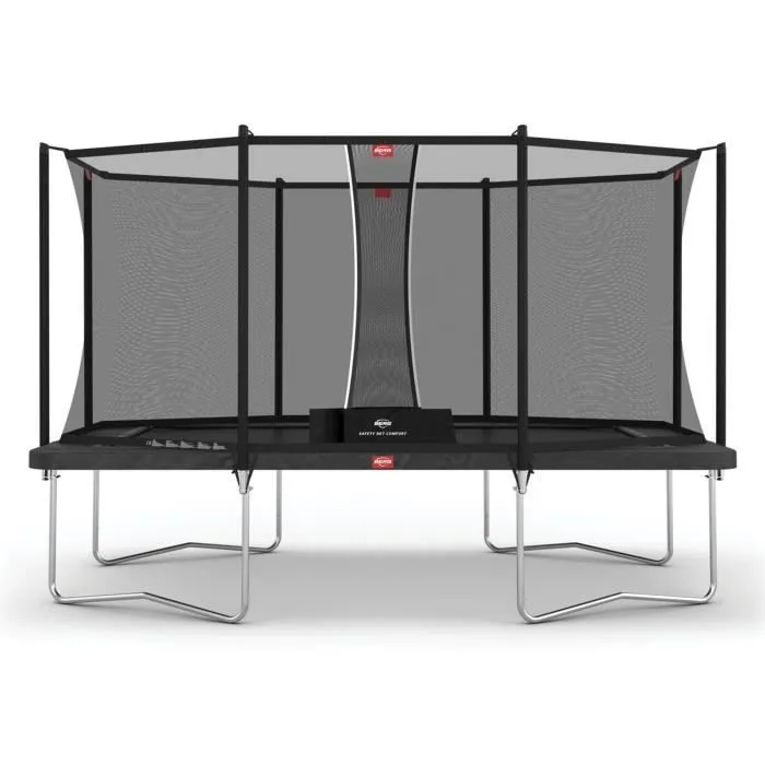 Trampoline - BERG - Ultim Favorit Regular 410 - Gris - 250cm x 410cm - Sécurité incluse-0