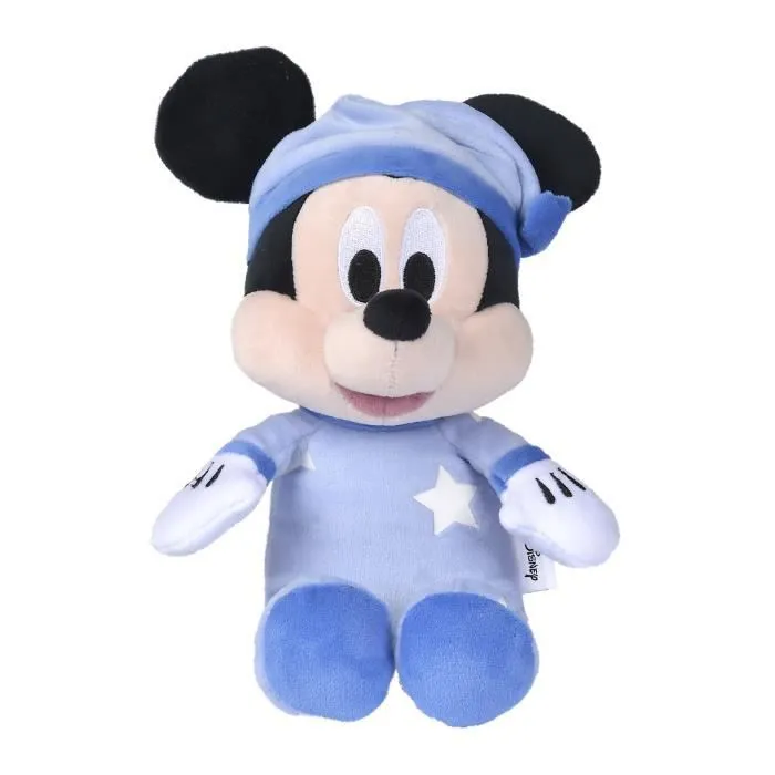 Peluche Disney Mickey  Phosphorescente - 25 x 13 13 cm - Impression lumineuse - Bleu-0