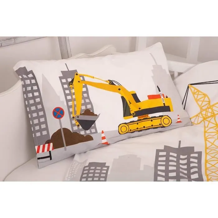 Herding BABY BEST Parure de Lit Pour Tout-Petits, Jana Chantier de Construction, Housse de Couette 100 x 135 cm, Taie-3