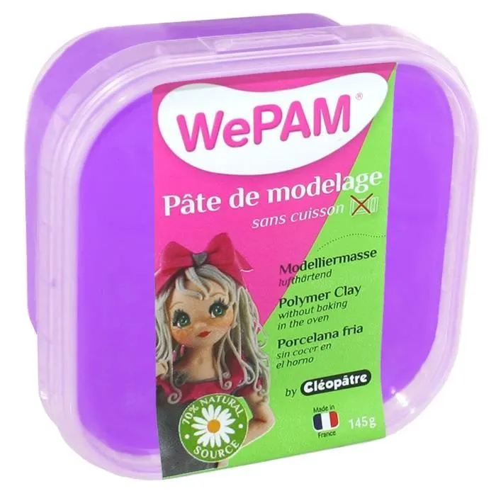 Porcelaine froide à modeler WePam 145 g - Violet - Marque WEPAM