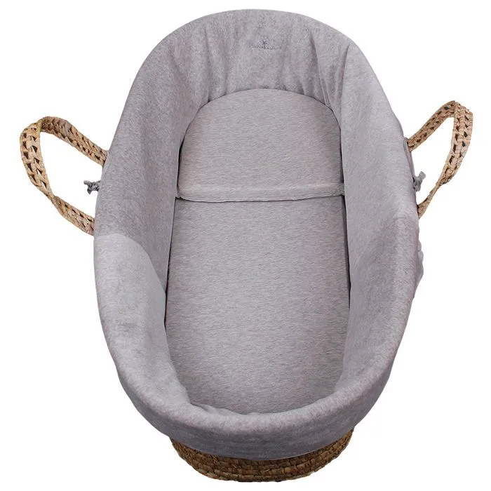 Couffin et sa chancelière Coton bio Gris - Éveil et Nature-1