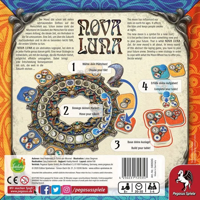 Jeu de societe - jeu de plateau Pegasus - 59050G - Edition Spielwiese Spiele-Nova Luna-2
