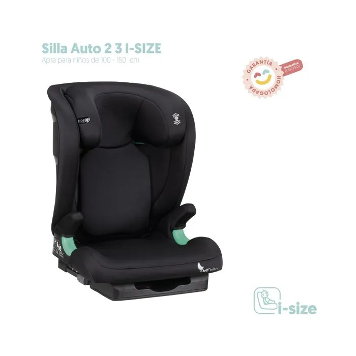 Siège auto Interbaby Juno noir - Groupe 1/2/3 - Ceinture de sécurité - Confortable et sécurisé-1