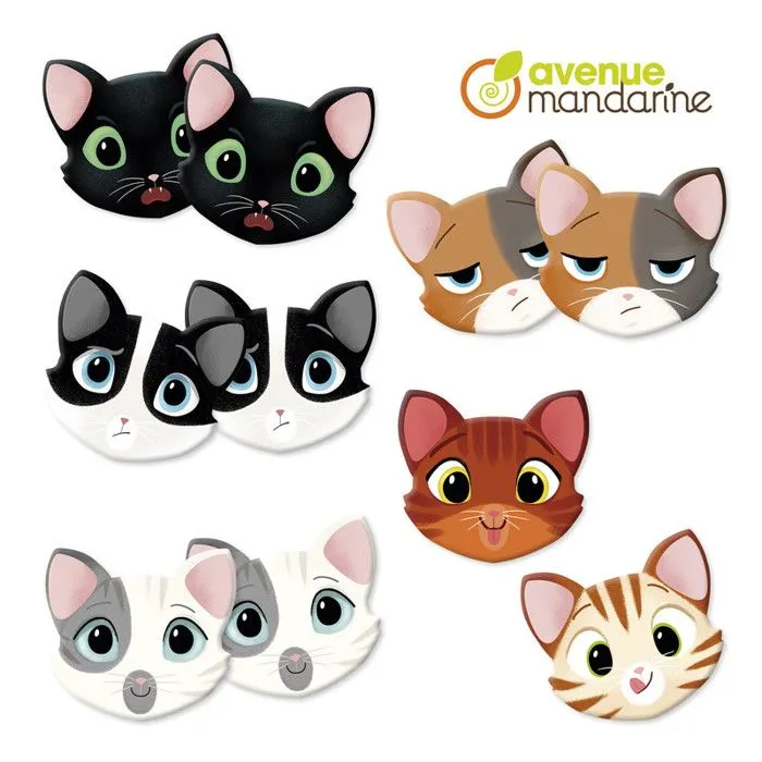 Mémo Memory - Chats et expressions-2