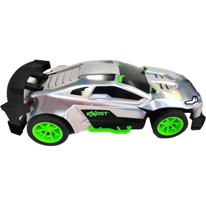 Voiture Télécommandée - EXOST - Metal Chrome 1:14 - 15 km/h - 31 -5 cm - argent et vert - dès 5 ans-4