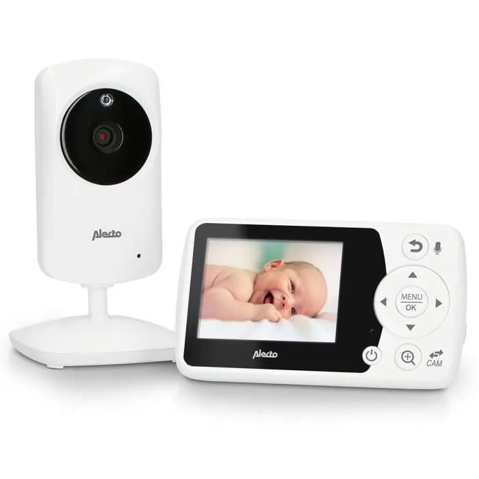 Alecto DVM-64 - Babyphone avec caméra et écran couleur 2.4", blanc-0