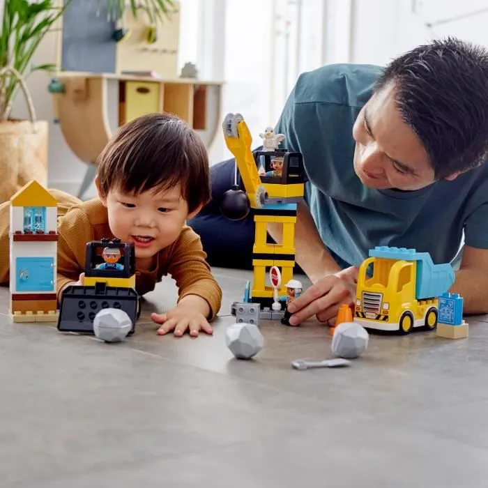 LEGO® 10932 DUPLO Town La Boule De Démolition Jeu De Construction Avec Camion, Grue Et Bulldozer, Jouets Enfants de 2 Ans Et Plus-3