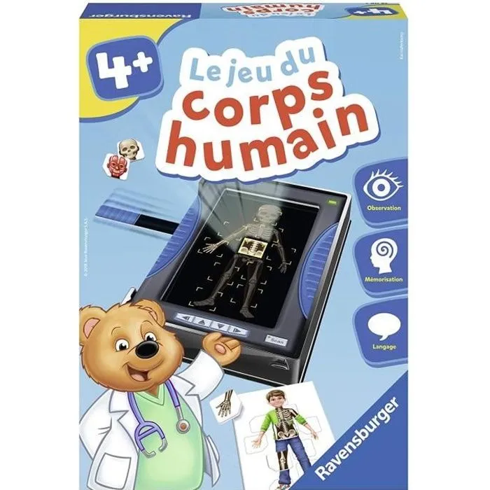 Le jeu du corps humain - Jeu éducatif - Découverte du corps humain - Ravensburger - Dès 4 ans-0
