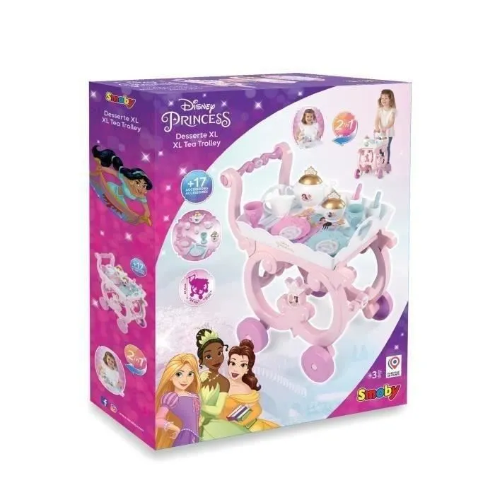 Desserte XL Disney Princess - Smoby - Mixte - Rose - 17 accessoires inclus - Enfant - Dès 3 Ans-1