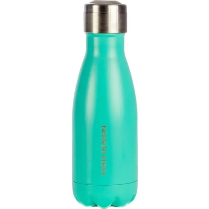 Bouteille isotherme - YOKO DESIGN - 260 ml - Turquoise - Acier inoxydable - Mixte-0