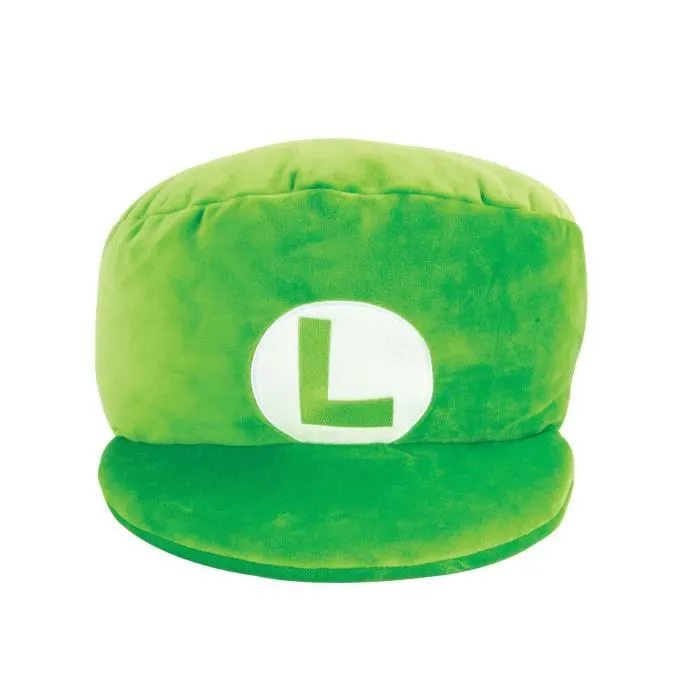 TOMY Super Mario - Peluche Mocchi Mocchi Casquette de Luigi Verte 30 cm-0