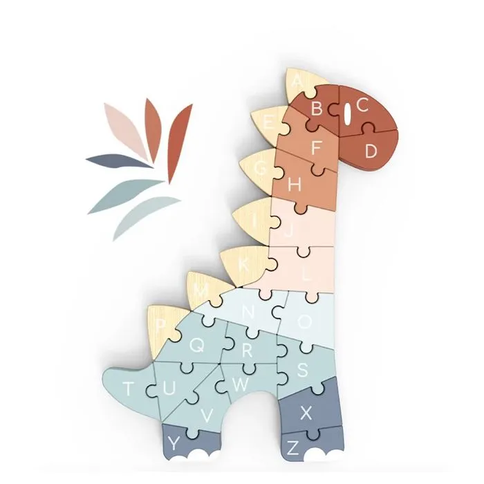 ABC Dino puzzle en bois-1