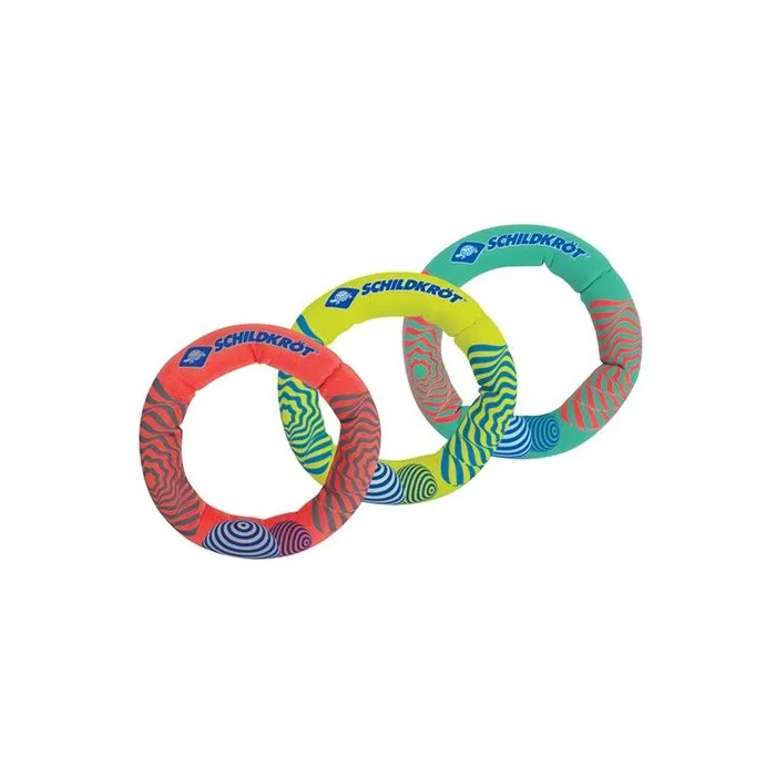 Jeu d'eau et de plage - SCHILDKROT - Anneau de plongée en néoprène - Set de 3 - Multicolore - 14 cm-0