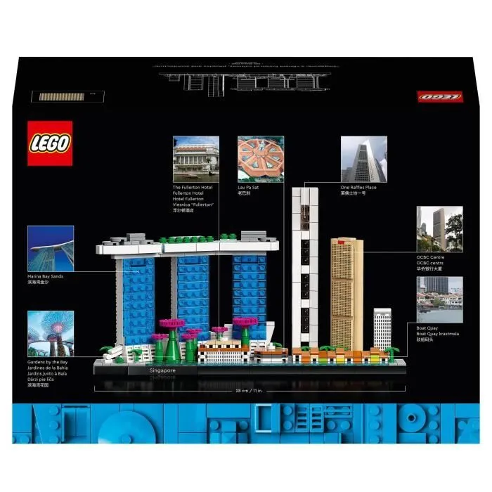 LEGO® 21057 Architecture Singapour, Loisirs Créatifs pour Adultes, Collection Skyline, Décoration pour La Maison-5