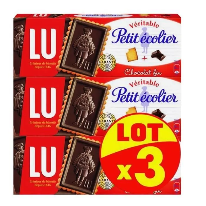 Lu Petit écolier chocolat fin 3 x 150 g-0