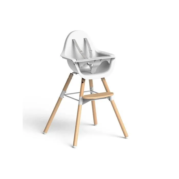 Chaise haute EVOLU 2 - Childwood - Évolutive - Blanc - Enfant - 6 mois à 6 ans-0
