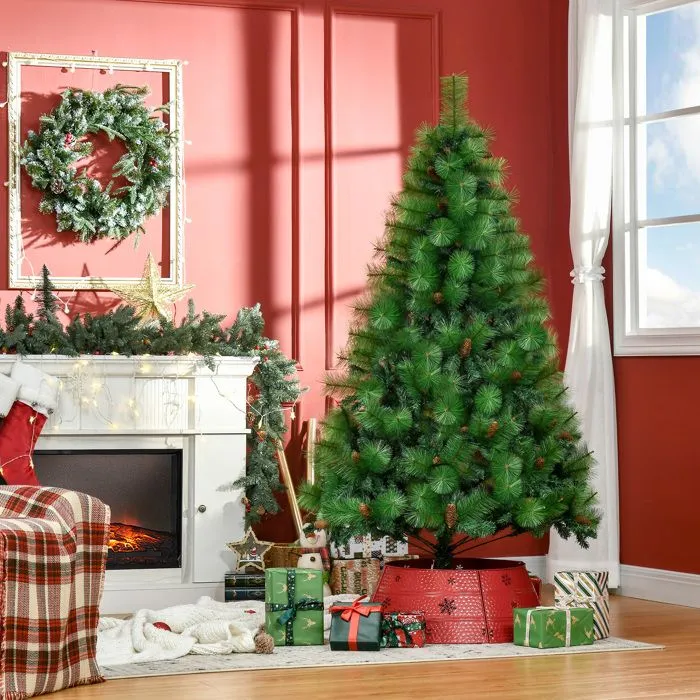 HOMCOM - Sapin de Noël - PE - 116x116x180cm - Vert-1