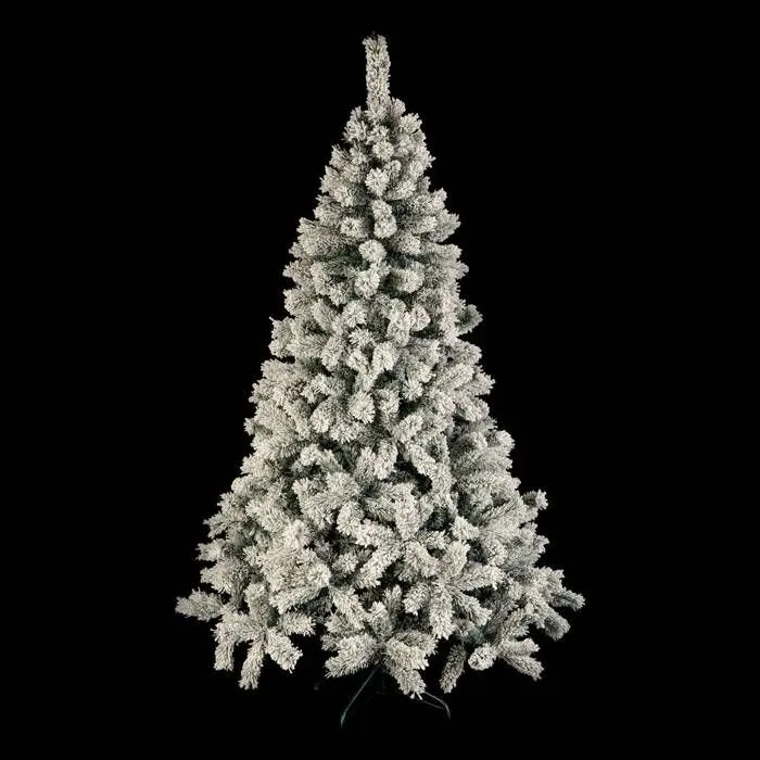 Sapin de Noël "Windy peak" 150cm vert floqué blanc Feeric lights & christmas-0