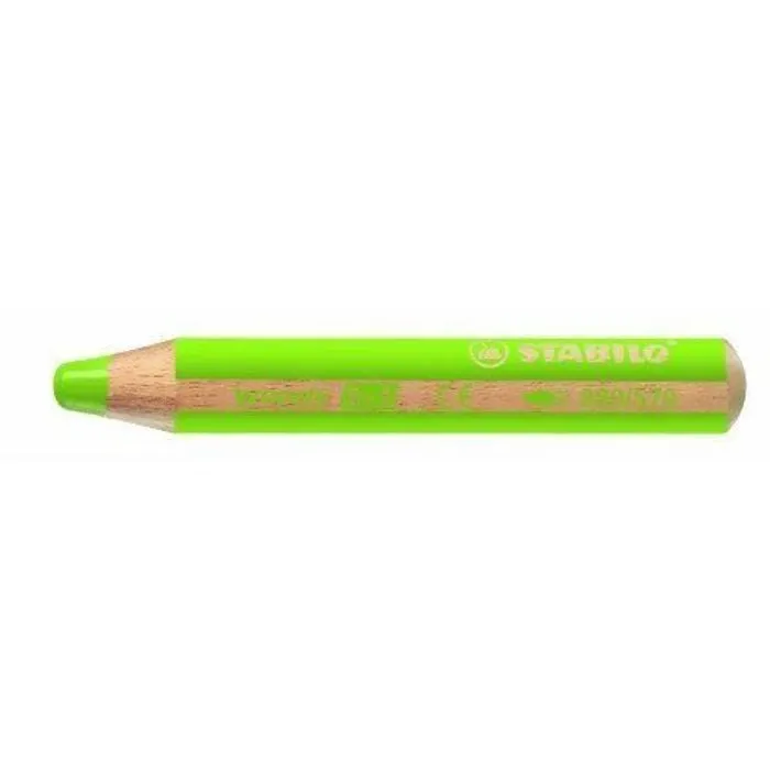 Crayons de couleur - STABILO - Woody - Lot de 5 - Vert anglais extra clair - 3 en 1-0