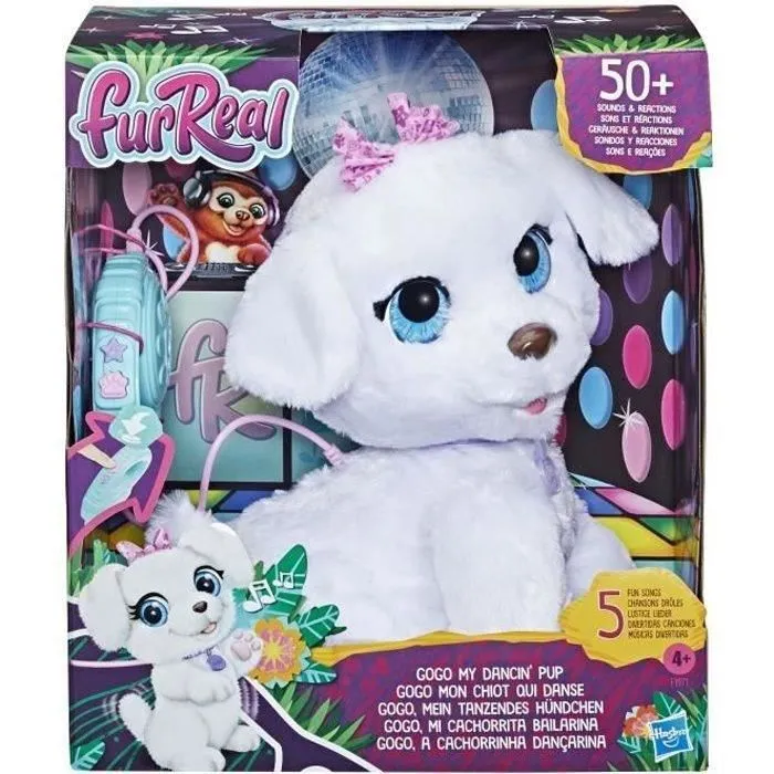 Peluche interactive GoGo mon chiot qui danse - animal électronique dansant + de 50 sons et réactions - dès 4 ans - FURREAL FRIENDS-1