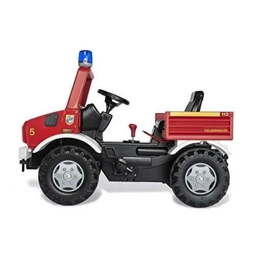 Véhicule à pédales Unimog Pompiers - Rolly Toys - Pneus murmure - RollyFlashlight inclus-1