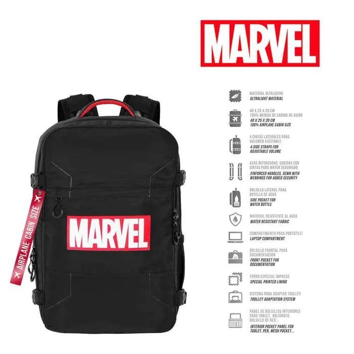 Sac à dos Mercury Cabin Voyage Avion - Marvel Comics - Noir- 40x20x25 cm-1