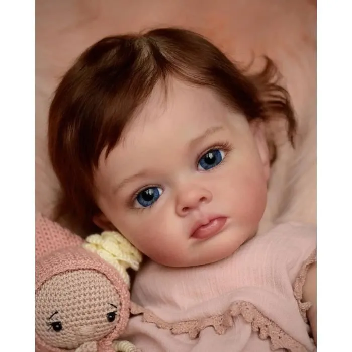 Poupée Reborn Pour Fille 60CM Peinture à La Main Tutti Haute Qualité Peau 3D Couches Multiple-1
