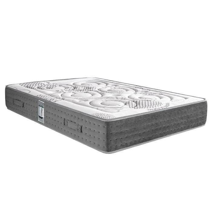 Matelas 140x200 cm, BestPoket, 26cm, ressorts ensachés, mousse mémoire de forme, indépendance du couchage, face été/hiver-1