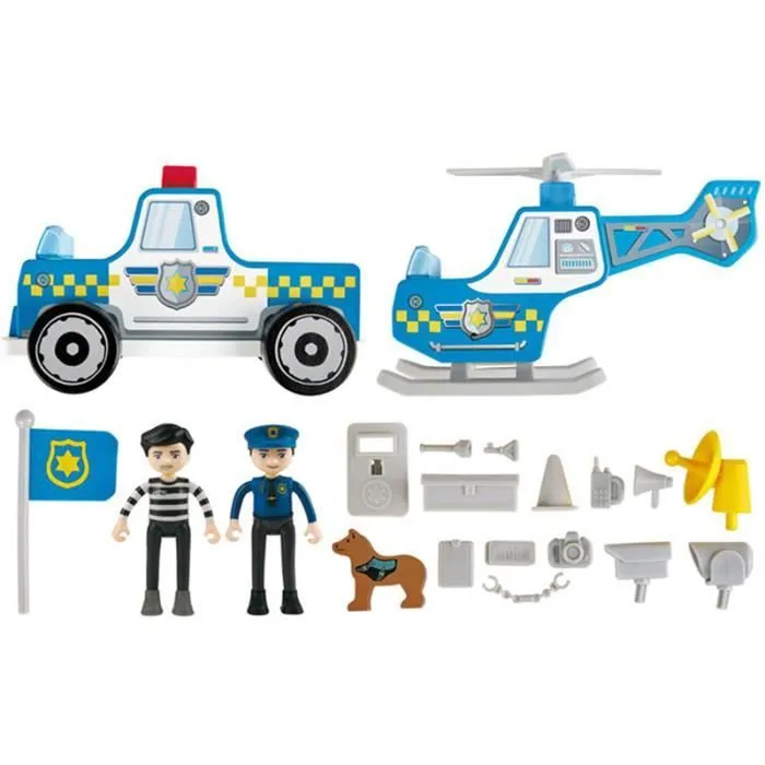 Commissariat de Police - Jouet en bois - Jouets par univers - Jeux d'imitation - Véhicules & garages-3