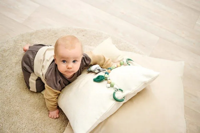 Mobile Eichhorn - 100005861 - Hipp - Chaine de Poussette - Jouet d'Eveil pour Bebe - Mobile Poussette - Bois et Silicone-1