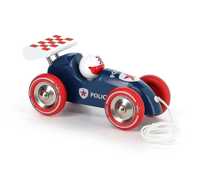 Vilac - Voiture de course à traîner Police-1