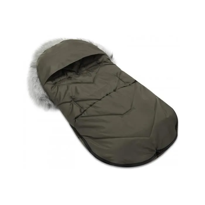 Bellochi Chanceliere Universelle pour Poussette - Capuche Réglable et Col Fourrure Amovible - khaki-1