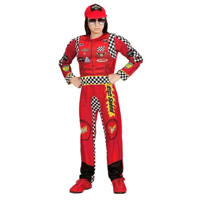 Déguisement pilote de formule 1 - WIDMANN - 5/7 ans - Blanc et Multicolore-1