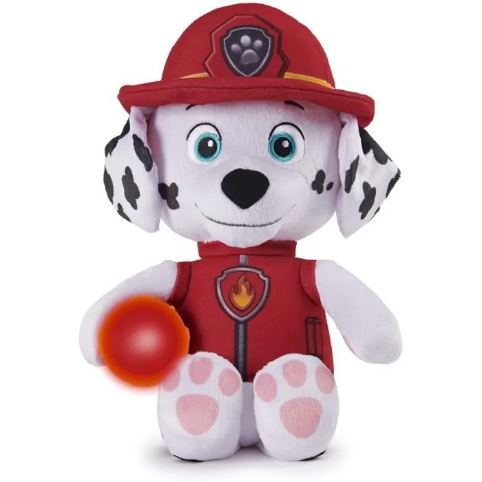Jouet en peluche - PAW PATROL - Snuggle Up Marshall - Berceuses apaisantes - Torche de travail - Rouge-0
