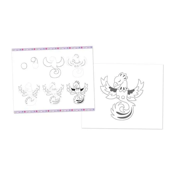 Kit Dessin Enfant - JANOD - Step by Step Drawing - 20 Modèles - 25 Feuilles - Dès 7 ans-0