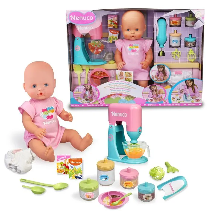 Poupon - Nenuco - NFN43 - 42 cm - 10 accessoires - Cuisine et soins réalistes-0