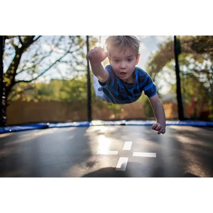 Trampoline extérieur Classique ø185 cm- 6FT- Filet intérieur, Matelas de protection réversible et Echelle-3