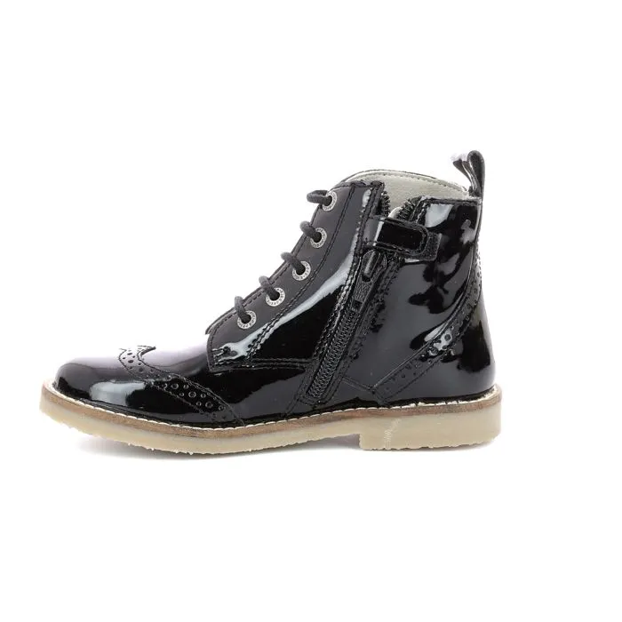 KICKERS Bottillons Tyrol Noir vernis-3
