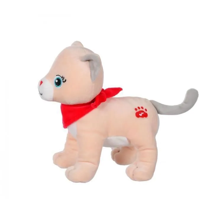 Gipsy Toys - Fun kitties Sonores - 17 cm - Beige Foulard Rouge-1