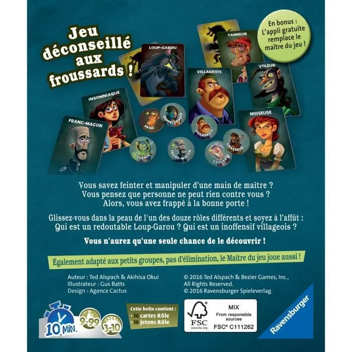 Loup Garou pour une Nuit - Ravensburger - Jeu d'ambiance Enfants et Adultes - Jeu de rôle - 3 à 10 joueurs dès 9 ans-2